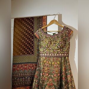 Floral Green Printed Women’s Lehenga